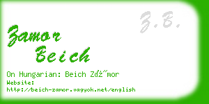 zamor beich business card